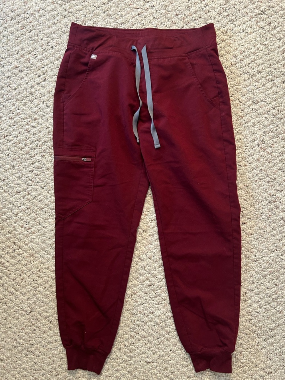 FIGS Scrub Pants Burgundy S